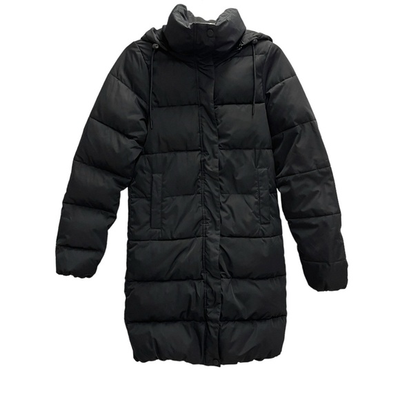 Ripzone puffer parka long Jacket size XS black quilted Winter Jacket - Picture 3 of 15